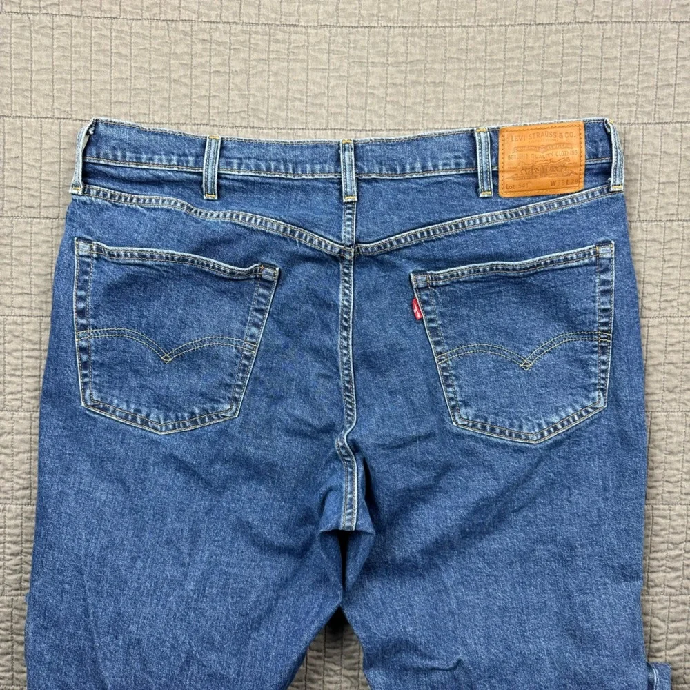 Levis Premium 541 Jeans Athletic Taper Mens 38x29 (38x28) Blue Denim Medium Wash